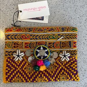 NEW Muzungu Sisters Embellished Clutch Bag